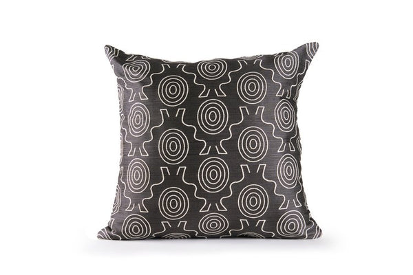 Mahli (Wind) Large Pillow - Charcoal
